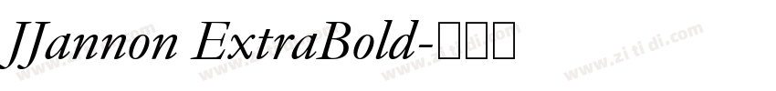 JJannon ExtraBold字体转换